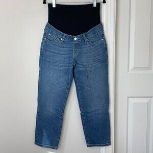 GAP Maternity True Waistband Full Panel Girlfriend Jeans - medium wash - 28S